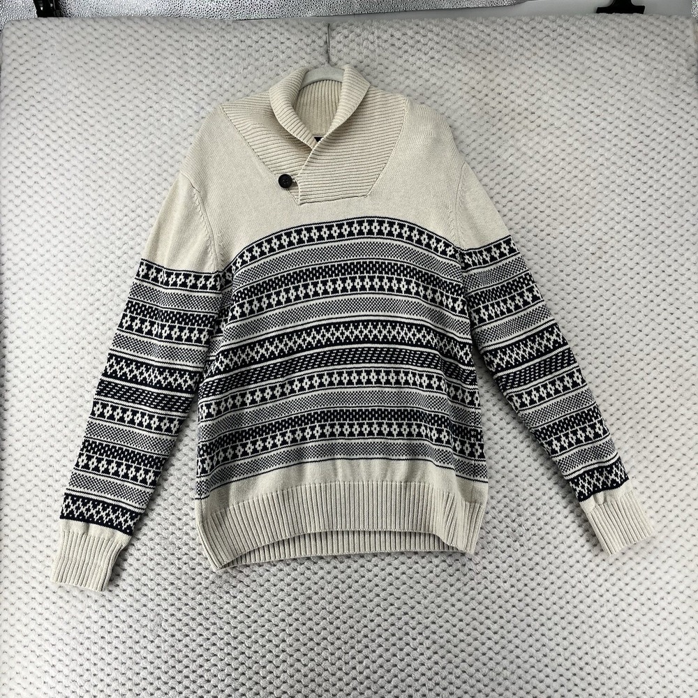 GAP Fair Isle‎ Shawl Collar Pullover Sweater Knitwear Patterned Mens Medium